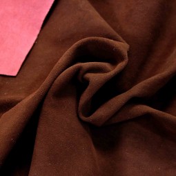 Велюр одежный стрейч коричневый каштан 0,9 