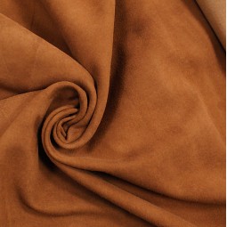 Велюр одяговий стрейч коричневий коньяк
