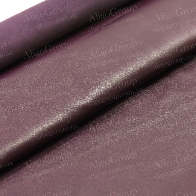 Кожа одежная овчина фиолет баклажан 0,6 Италия фото