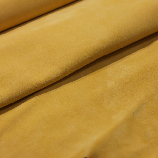 Велюр шевро Stefania желтый дыня 0,8-0,9 Италия фото