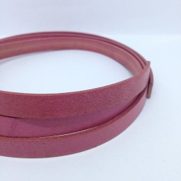 Шнур шкіра 10х2 мм тип U0658 рожевий плоский Італія