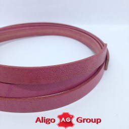 Шнур кожа 10х2 мм тип U0658 розовый плоский Италия
