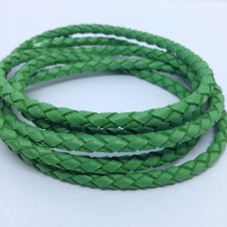Шнур 4x3 мм тип U0571 зеленый плетеный Италия
