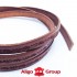 Шнур кожа STAMP 8х2 мм тип U0573/1 коричневый коньяк Италия фото