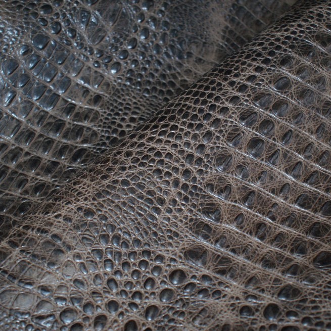 Кожа КРС Крокодил BebiZ коричневый КОФЕ 1,0-1,2 Турция фото