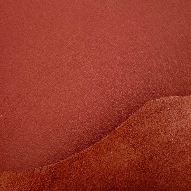 Кожподклад шевро полуматовый коричневый ТЕРРАКОТ 0,8 Италия фото