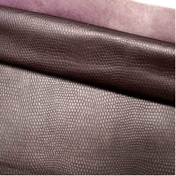 Кожа шевро одежная STAMP Игуана фиолет матовый 0,6 Италия