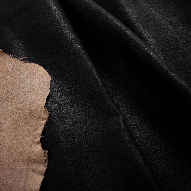 Кожа одежная стрейч коричневый Италия фото