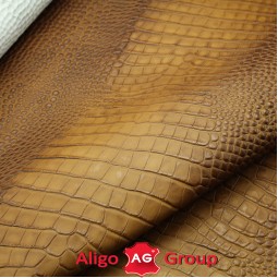 Шкіра ВРХ Крокодил Aligo коричневий CAMEL 1,2-1,4 Італія