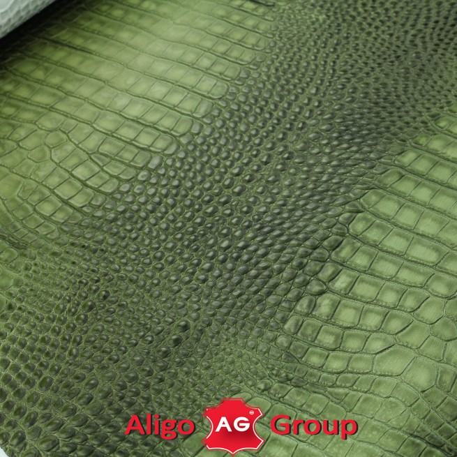 Шкіра ВРХ Крокодил Aligo зелений GREEN 1,2-1,4 Італія