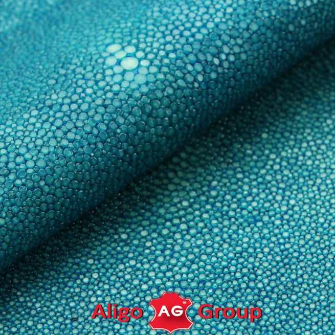 Скат натуральный синий бирюза шлифованный  фото