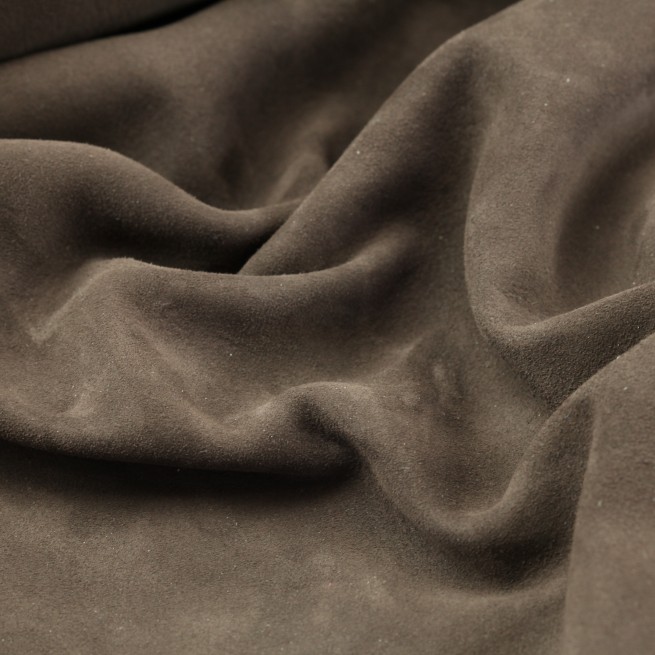 Велюр коричневый шевро RIANA торф Италия фото