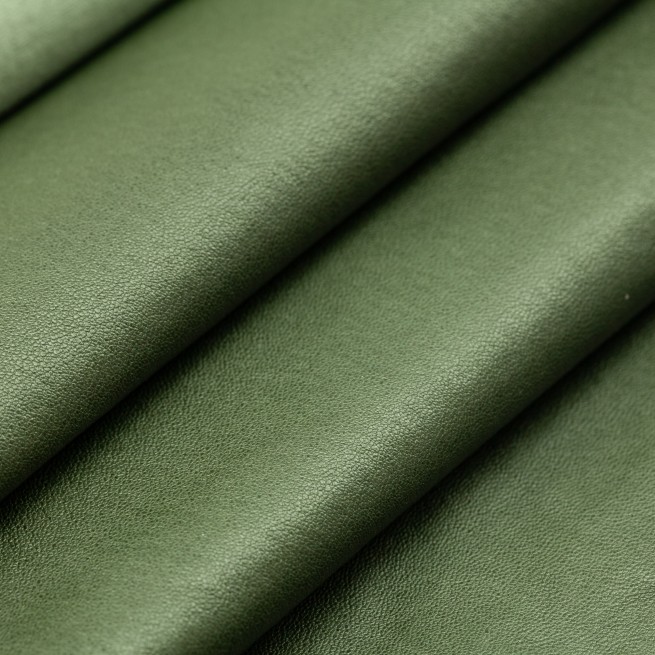 Кожа одежная стрейч зеленый олива темный 0,6-0,7  фото