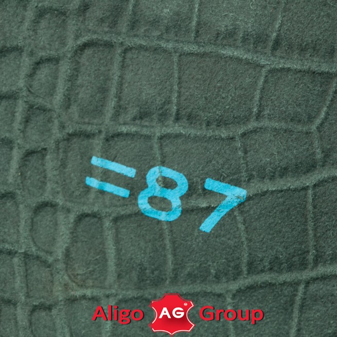 Шкіра ВРХ Крокодил Aligo чорний напівглянець 0,8-0,9 Італія