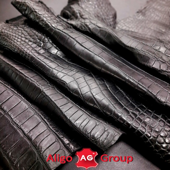 Крокодил обувно-галантерейный черный 45 см фото
