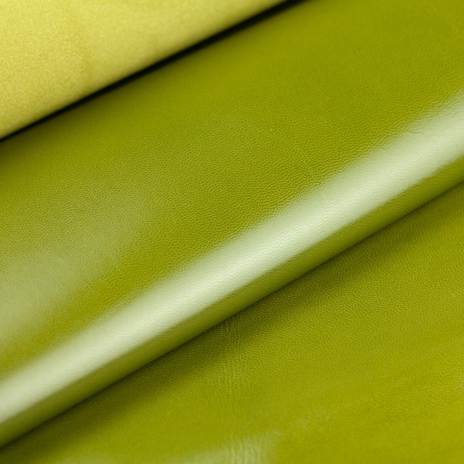 Кожподклад шевро глянец зеленый ХАКИ 0,6-0,7 Италия фото