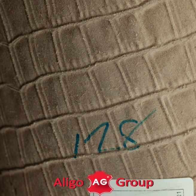 Кожа КРС Крокодил Aligo коричневый КОФЕ 1,0-1,2 Турция фото