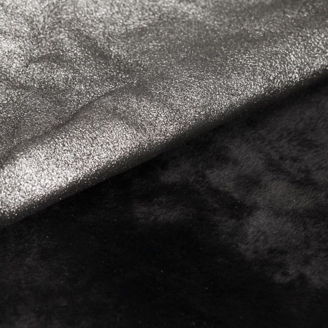 Мех одежный овчина DF Наппалан черный/серебро (фут) фото