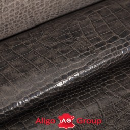 Кожа КРС Крокодил Aligo серый GRI 1,0-1,2 Турция
