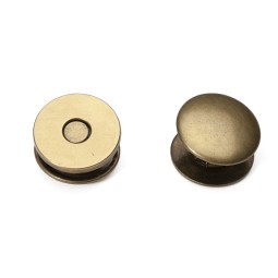Кнопка магнитная на хольнитене ЛАТУНЬ 18 мм 