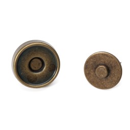 Кнопка магнитная ЛАТУНЬ-АНТИК 19 мм тип2853