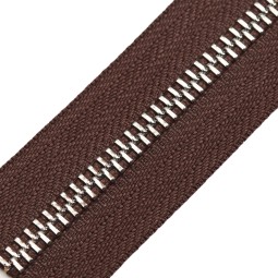 Блискавка метал TECHNO рулонний 5 мм коричневий ШОКОЛАД /нікель