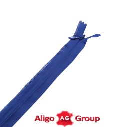 Блискавка пластик NYLON НЕ роз'ємна потайна 2 мм синій ІНДІГО 60 см
