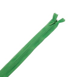 Блискавка пластик NYLON НЕ роз'ємна потайна 2 мм зелене листя 60 см