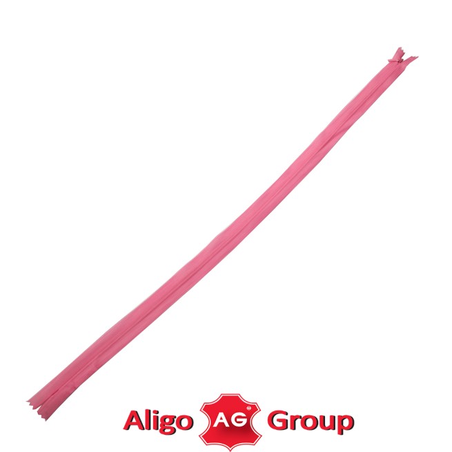 Блискавка пластик NYLON НЕ роз'ємна потайна 3 мм рожевий БАРБІ 60 см