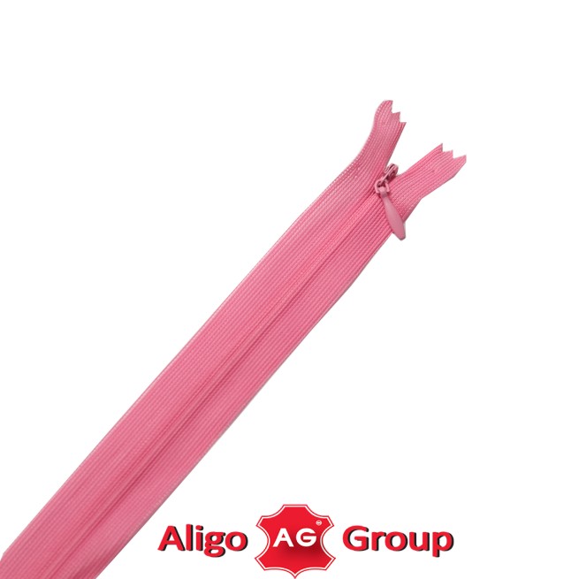 Блискавка пластик NYLON НЕ роз'ємна потайна 3 мм рожевий БАРБІ 60 см