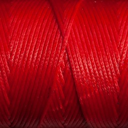 Нить вощеная плоская 100 м 1,0 мм красный клюква Турция