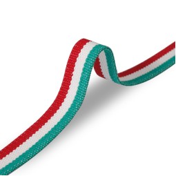 Лента ременная 30 мм нейлон белый флаг Италия