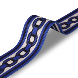 Лента ременная 50 мм нейлон голубой цепь Италия