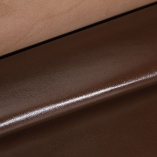 Кожподклад шевро глянец коричневый WOOD BROWN 0,8-0,9 Италия фото