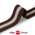 Лента ременная эластичная 60 мм коричневый полоска Италия фото