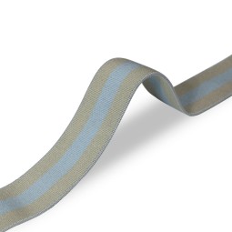 Лента ременная эластичная 35 мм DF серый голубой Италия