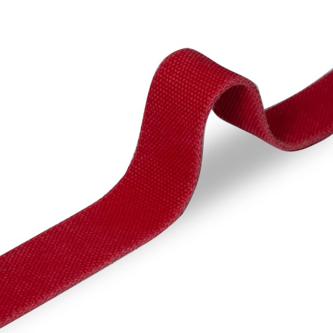 Лента ременная 40 мм х/б красный галстук Италия фото