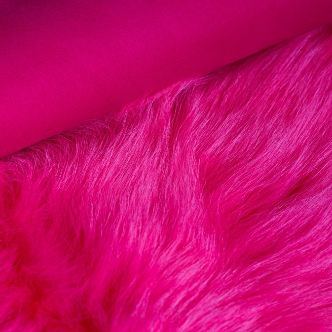 Хутро для дублянки Тоскана DF Наппалан рожевий барбі 50мм Італія