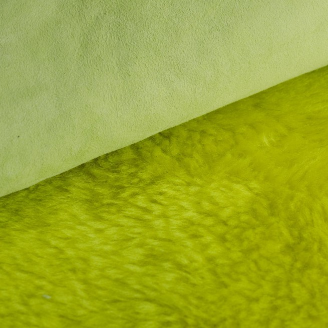 Мех дубленочный Мерино DF Замш желтый лимон 25мм Италия фото