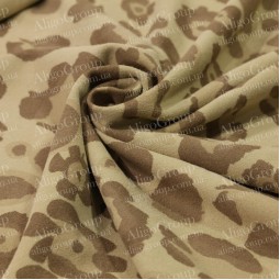 Велюр одяговий PRINT Леопард коричневий беж Італія