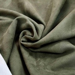 Велюр одяговий стрейч зелений хакі 0,6 Італія