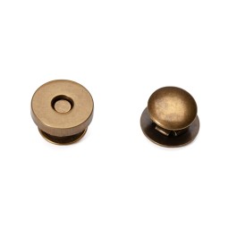 Кнопка магнитная на хольнитене ЛАТУНЬ 14 мм 